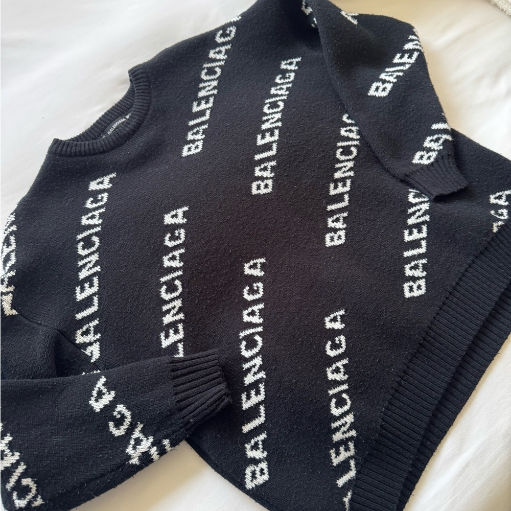 Balenciaga Monochrome Logo Sweater